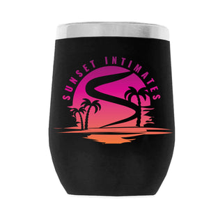 SunsetDesign_001 12oz WINE TUMBLER-BLACK
