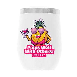PlaysWellWithOthers_001 12oz WINE TUMBLER-WHITE