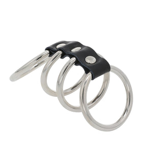 EROGENOUS ZONE 5 RING GATE OF PLEASURE - BLACK