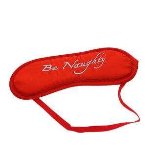 SEXCAPADES BE NAUGHTY SATIN MASK - RED
