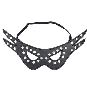 SEXCAPADES BLACK DEVIL MASK W/RIVETS