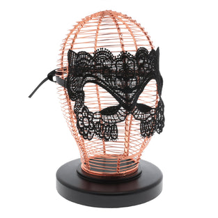 SEXCAPADES BLACK FULL FACE LACE APPLIQUE MASK