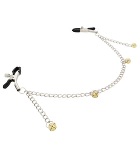 EFFECTIVE BEHAVIOR CHAINED NIPPLE CLAMPS - GOLD BELLS