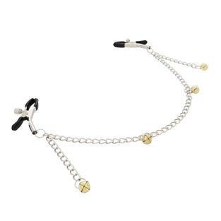 EFFECTIVE BEHAVIOR CHAINED NIPPLE CLAMPS - GOLD BELLS