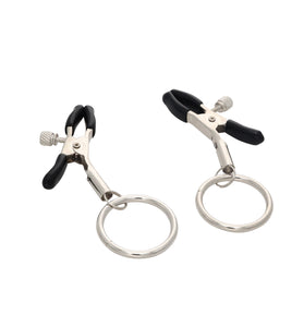 EROGENOUS ZONE LRG RING NIPPLE CLAMPS - SILVER