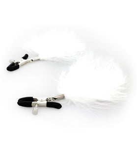 EFFECTIVE BEHAVIOR FEATHER NIPPLE CLAMPS - WHITE