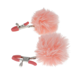 EROGENOUS ZONE RABBIT TAIL NIPPLE CLAMPS - PINK