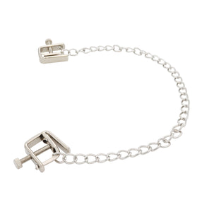 EFFECTIVE BEHAVIOR SQUARE CHAINED NIPPLE VICE - SILVER