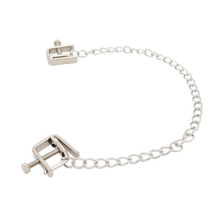 EFFECTIVE BEHAVIOR SQUARE CHAINED NIPPLE VICE - SILVER