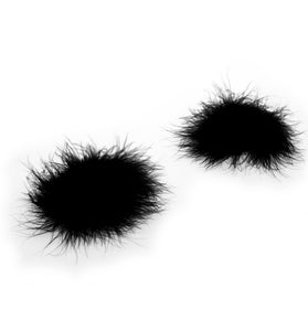 EROGENOUS ZONE FEATHER PASTIES - BLACK