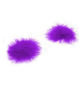 EROGENOUS ZONE FEATHER PASTIES -PURPLE