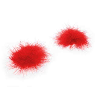 EROGENOUS ZONE FEATHER PASTIES - RED