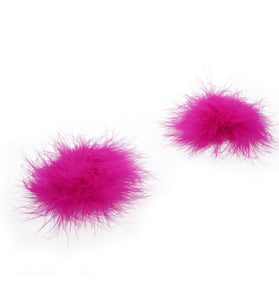 EROGENOUS ZONE FEATHER PASTIES - HOT PINK