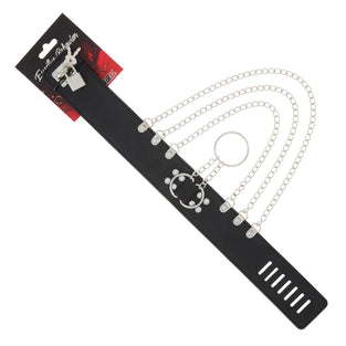 EFFECTIVE BEHAVIOR LOCKED HANGING CHAIN COLLAR - BLACK