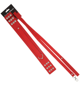 COLLAR RED PVC W/LEASH PVC