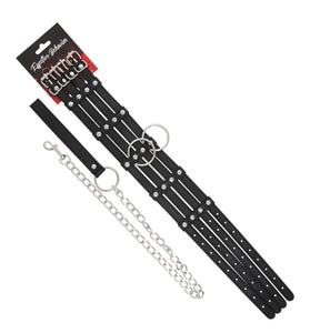 EFFECTIVE BEHAVIOR FENCE STACKED COLLAR,LEASH - BLACK