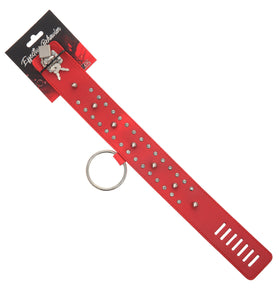 EFFECTIVE BEHAVIOR LOCKED CIRCLE AND SPIKE RIVIT COLLAR - RED