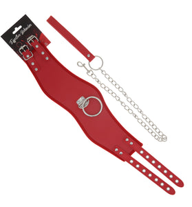 EFFECTIVE BEHAVIOR THROAT GUARD COLLAR,LEASH - RED