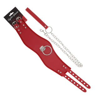 COLLAR RED PVC THROAT GUARD W/LEASH