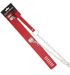 COLLAR RED PVC W/LOCK AND LEASH