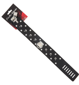 COLLAR BLACK PVC W/LARGE SPIKES