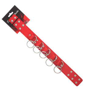 COLLAR RED PVC W/MULTI-LOOPS