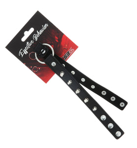 COLLAR BLACK W/SPIKE RIVITS