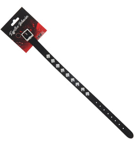 COLLAR BLACK PVC W/DIAMOND RIVOT