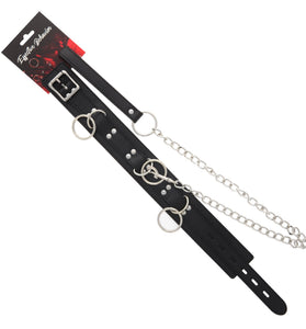COLLAR BLACK 4 LOOPS W/LEASH