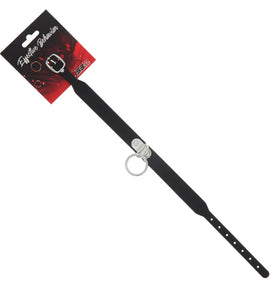 COLLAR BLACK PVC W/METAL LOOP