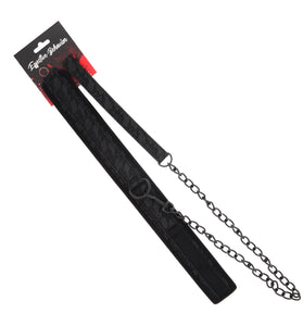 COLLAR BLACK PVC AND LACE