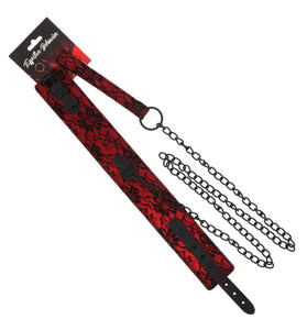 COLLAR PLUSH LACE W/LEASH