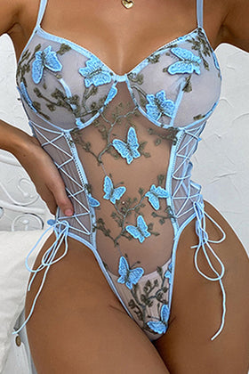 SI TEDDY LT BLUE FLORAL