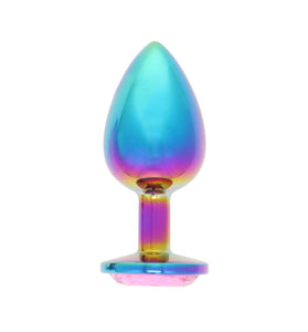 BOTTOM JEWELS MULTICOLOR ALLOY W/ PINK JEWEL LARGE PLUG