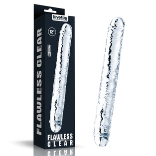12" FLAWLESS CLEAR DOUBLE DILDO