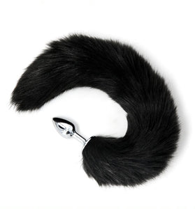 FAUX FOX TAIL BLACK