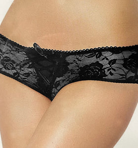 NOT SO SECRET CROTCHLESS LACE PANTY