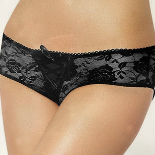 NOT SO SECRET CROTCHLESS LACE PANTY