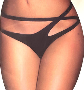 DON'T CROSS ME STRAPPY PANTY BLACK M/L