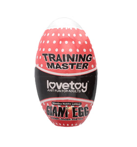 GIANT EGG TRAINING MASTER STAMINA NODULES MASTURBATOR RED