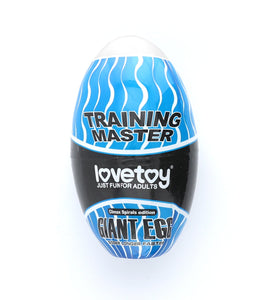 GIANT EGG TRAINING MASTER CLIMAX SPIRALS MASTURBATOR BLUE