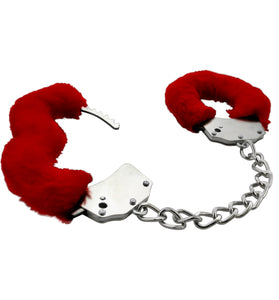CONSENT AND COMPLY FURRY CUFFS - RED