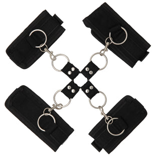 TEASE AND TORMENT HOG TIE SET - BLACK