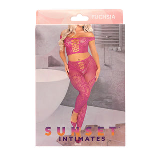 SI CROP TOP & LEGGINGS-OS-FUCHSIA