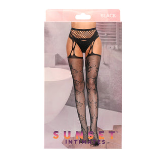 SI SUSPENDER HOSIERY-OS-BLACK