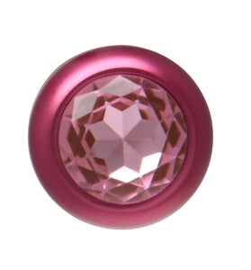 BOTTOM JEWELS RED ALLOY W/ PINK JEWEL SMALL PLUG