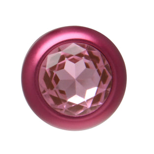 BOTTOM JEWELS RED ALLOY W/ PINK JEWEL SMALL PLUG
