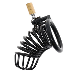 CHASTITY C-CAGE SPIRAL BLACK 4IN