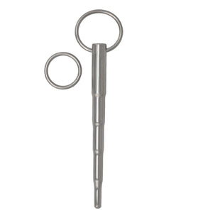 URETHRAL STAINLESS 5.5IN SOLID SMOOTH WITH INTERCHANGABLE STAINLESS GLAN RINGS
