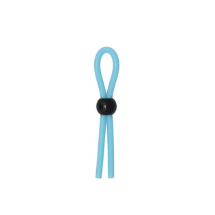 SADDLE UP SILICONE LASSO COCK RING - BLACK